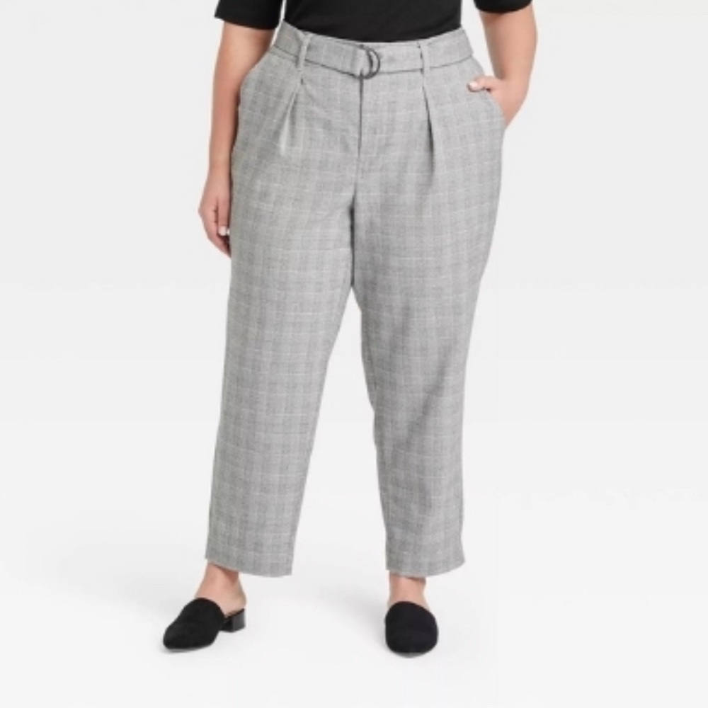 A New Day Belted Ankle Pants, Pleated, Size 12